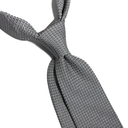 Silver Silk Grenadine Tie (Garza Grossa)-2