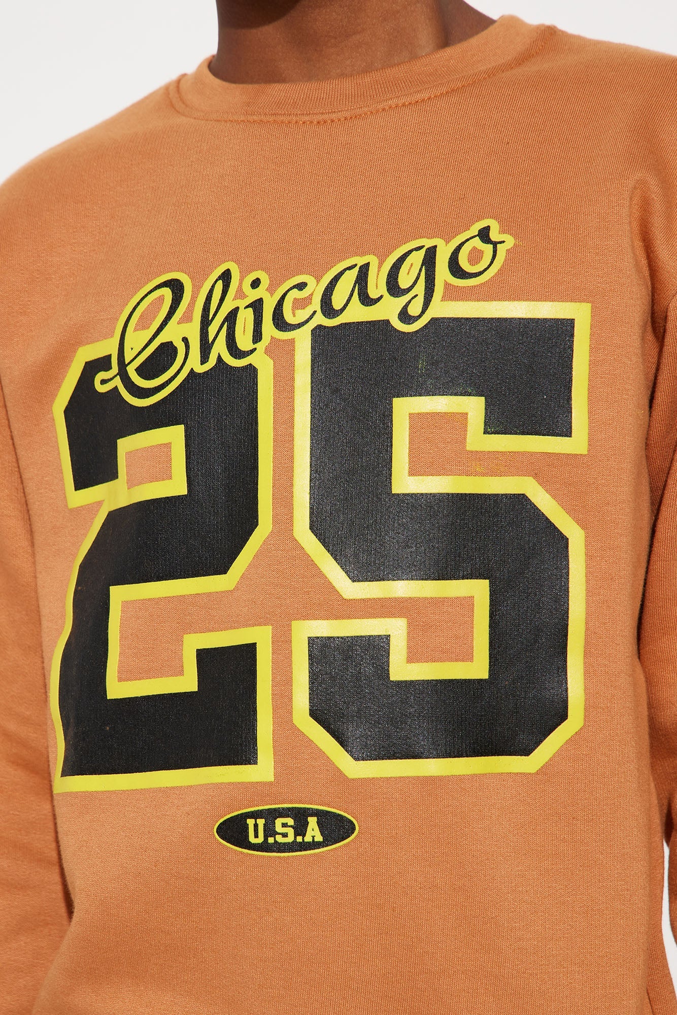 Mini Chicago Fleece Sweatshirt - Brown