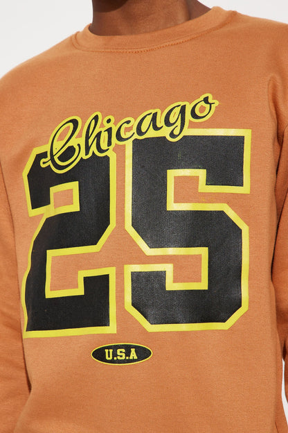 Mini Chicago Fleece Sweatshirt - Brown