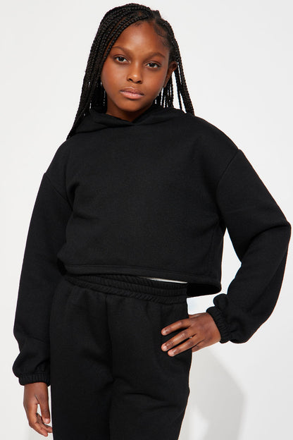 Mini Find Out Fleece Jogger Set - Black