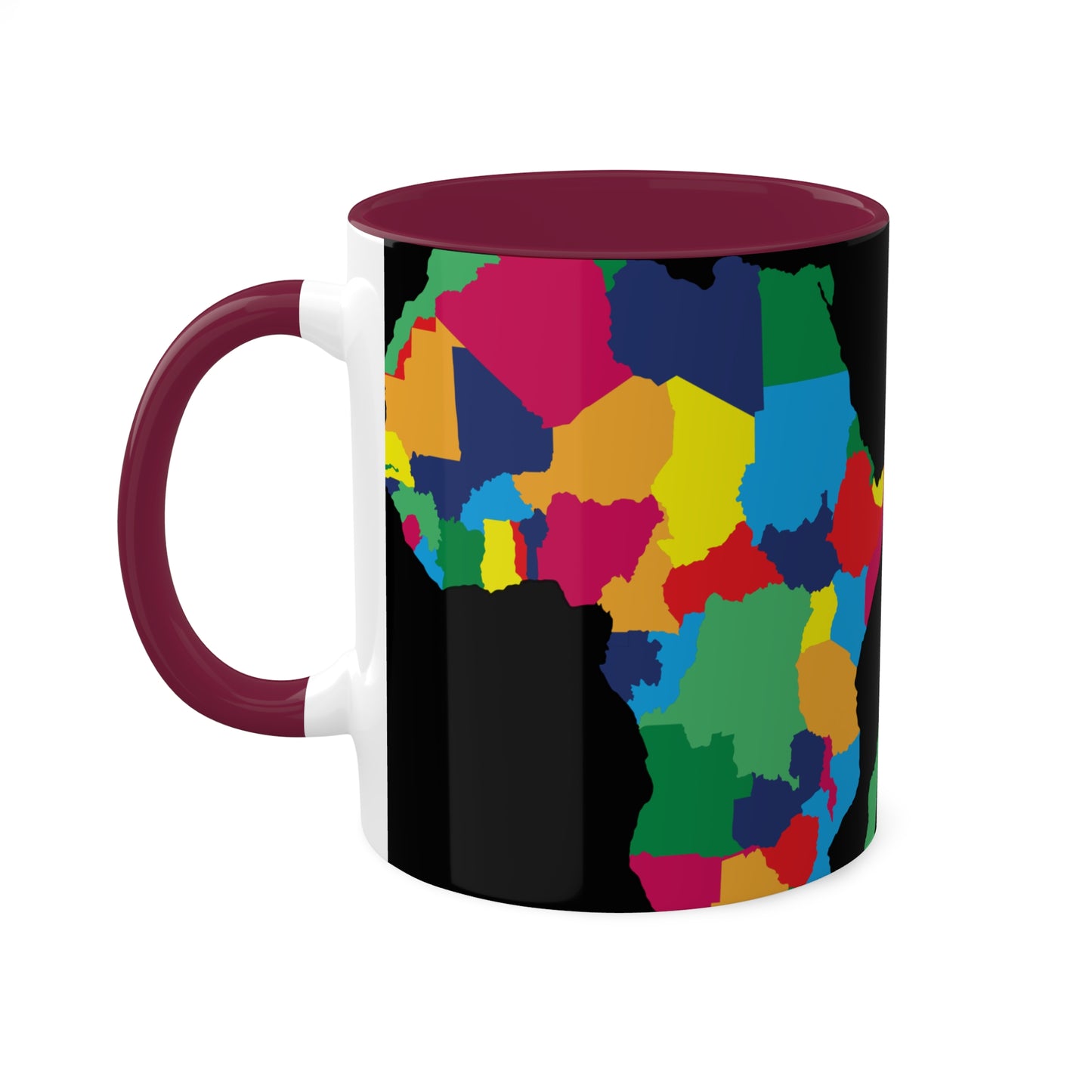 THE AFRICA MAP Colorful Mugs, 11oz by SobG Designs