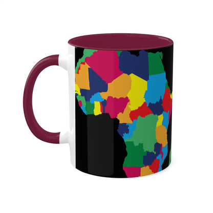 THE AFRICA MAP Colorful Mugs, 11oz by SobG Designs