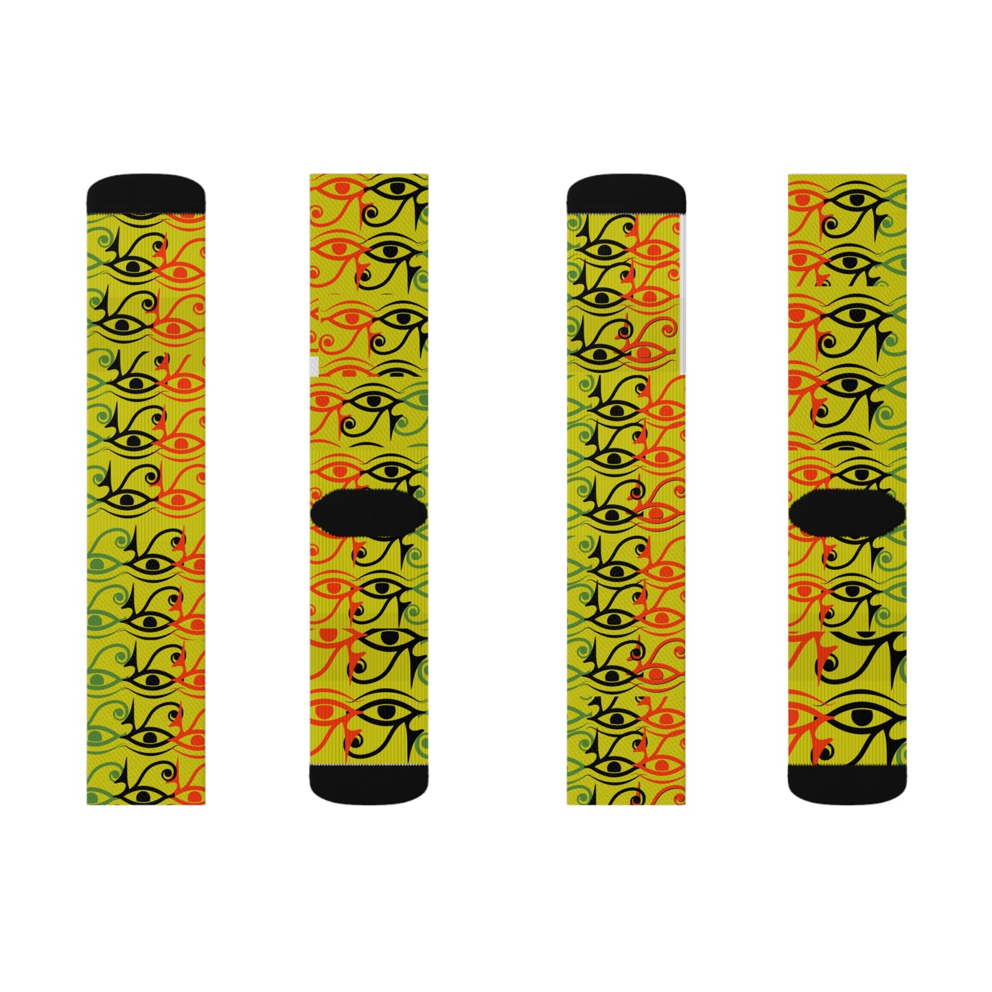EGYPTIAN EYES HAVE ALL THE INSIGHT Sublimation Socks by SobG Designs