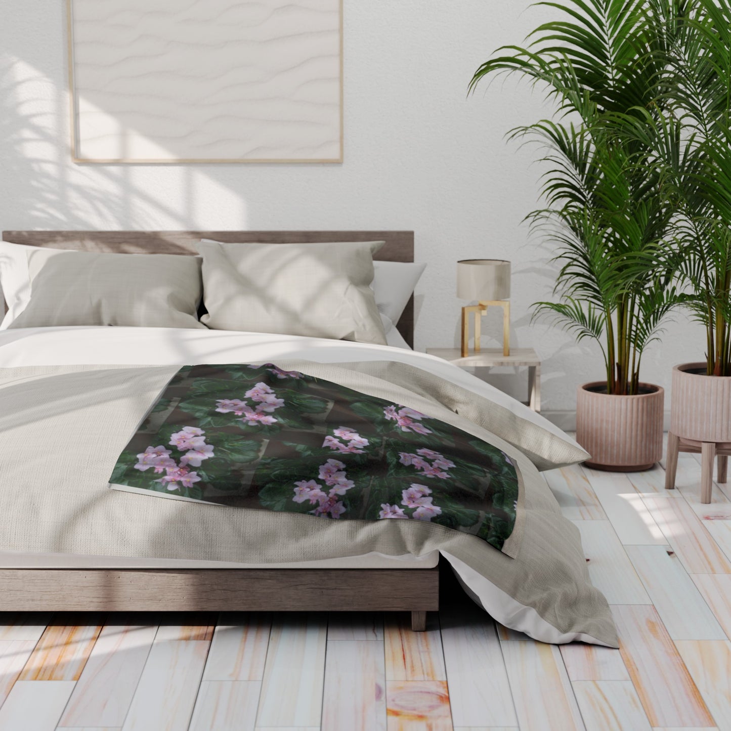 African Violet Fleece Blanket by SobG Designs