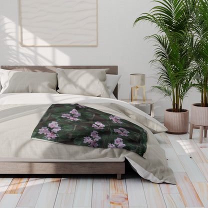 African Violet Fleece Blanket by SobG Designs