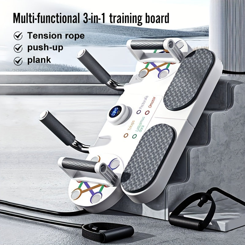 Push-Up Bar with Bands & Timer-2