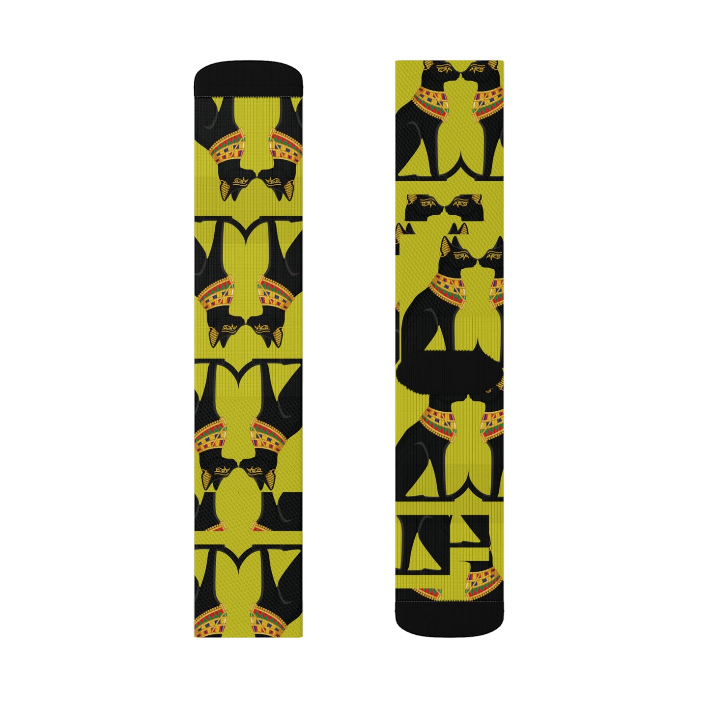 GODDESS BESTET EGYPTIAN PROTECTRESS OF LOWER EGYPT Sublimation Socks by SobG Designs