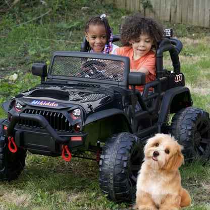 12V Kids Ride on Truck, 2 Seater Powered Ride on Car with Remote Control12V Kids Ride on Truck, 2 Seater Powered Ride on Car with Remote Control