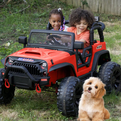 12V Kids Ride on Truck, 2 Seater Powered Ride on Car with Remote Control12V Kids Ride on Truck, 2 Seater Powered Ride on Car with Remote Control