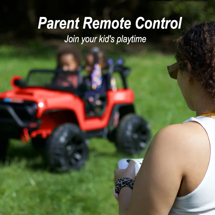 12V Kids Ride on Truck, 2 Seater Powered Ride on Car with Remote Control12V Kids Ride on Truck, 2 Seater Powered Ride on Car with Remote Control