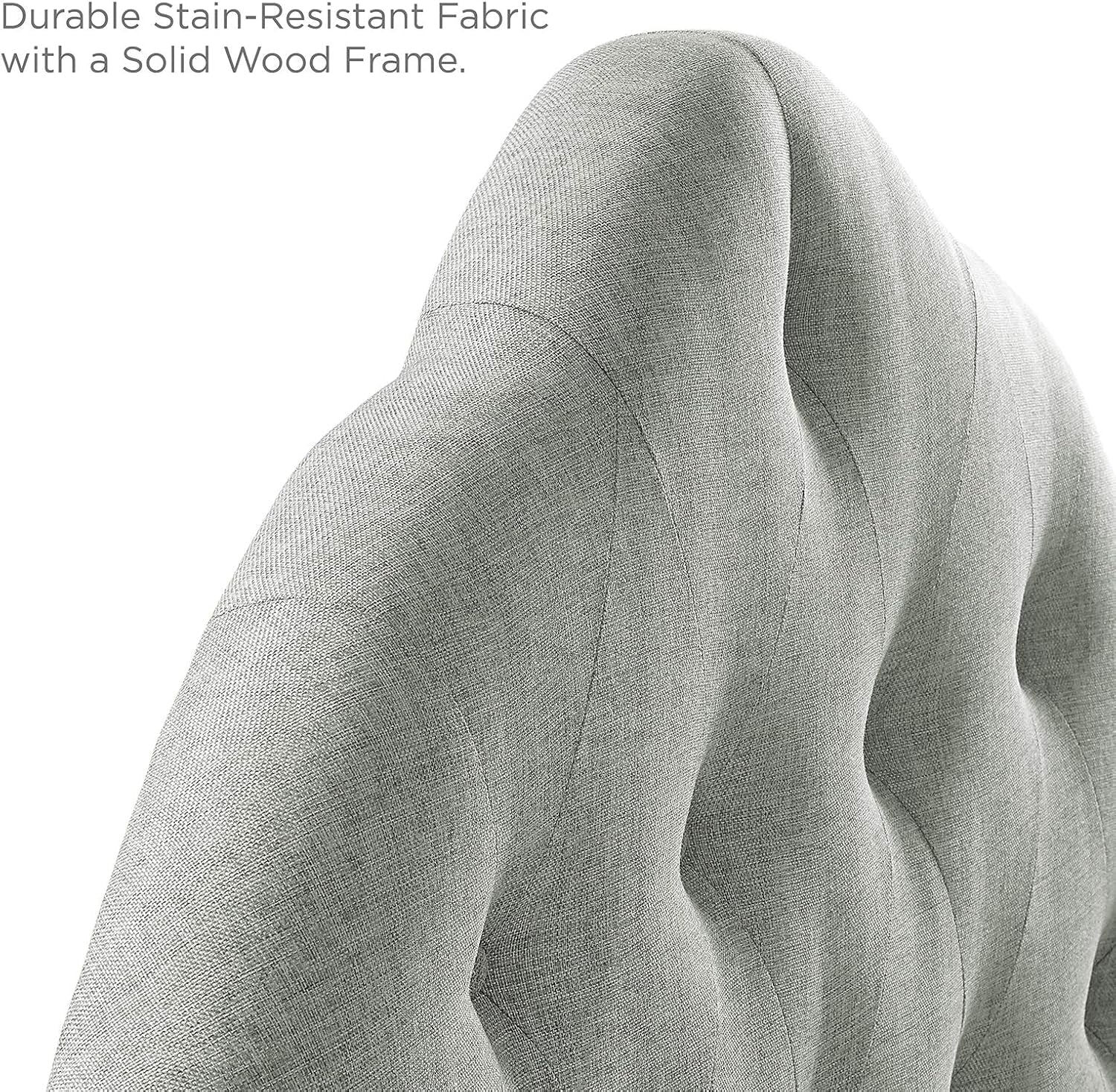 Tufted Linen Upholstered Queen Headboard with High Arch-4