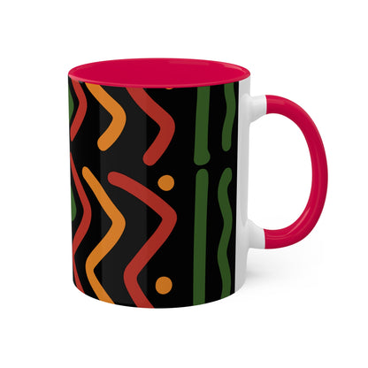 THE AFRICA MAP Colorful Mugs, 11oz by SobG Designs