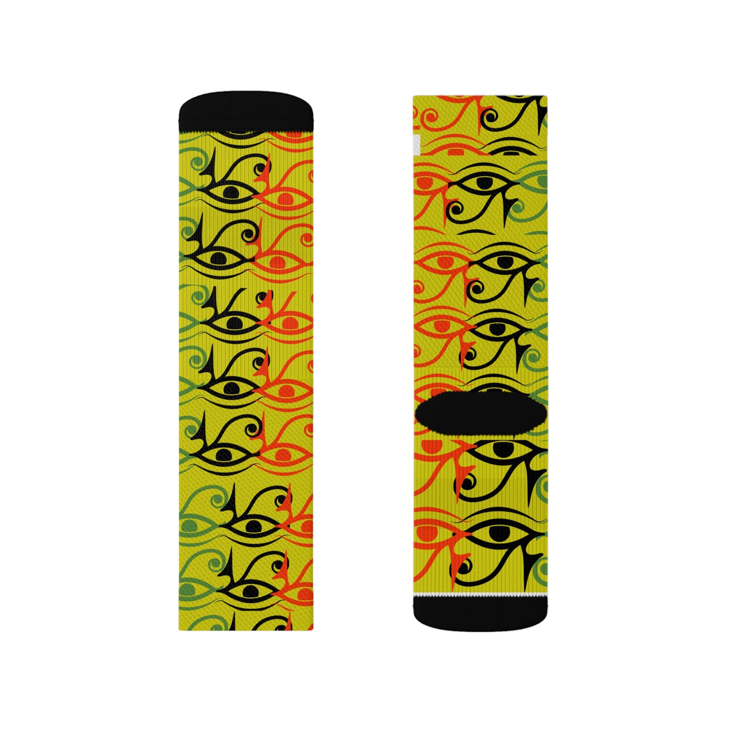 EGYPTIAN EYES HAVE ALL THE INSIGHT Sublimation Socks by SobG Designs