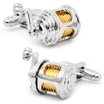 Men's Cufflinks, Inc. Fishing Reel Cufflinks