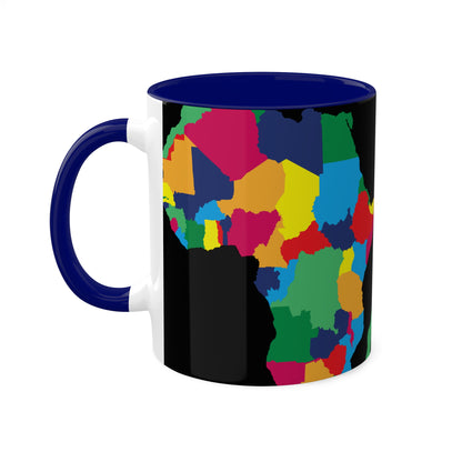 THE AFRICA MAP Colorful Mugs, 11oz by SobG Designs