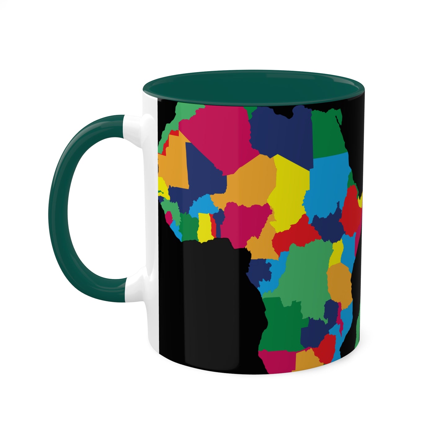 THE AFRICA MAP Colorful Mugs, 11oz by SobG Designs