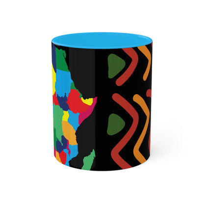 THE AFRICA MAP Colorful Mugs, 11oz by SobG Designs