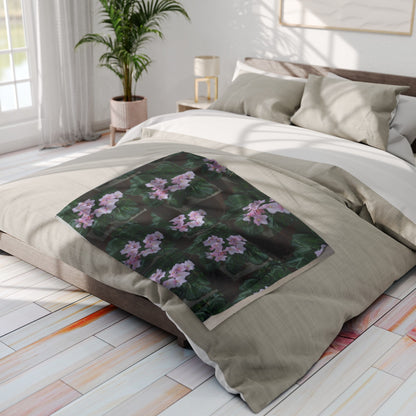 African Violet Fleece Blanket by SobG Designs