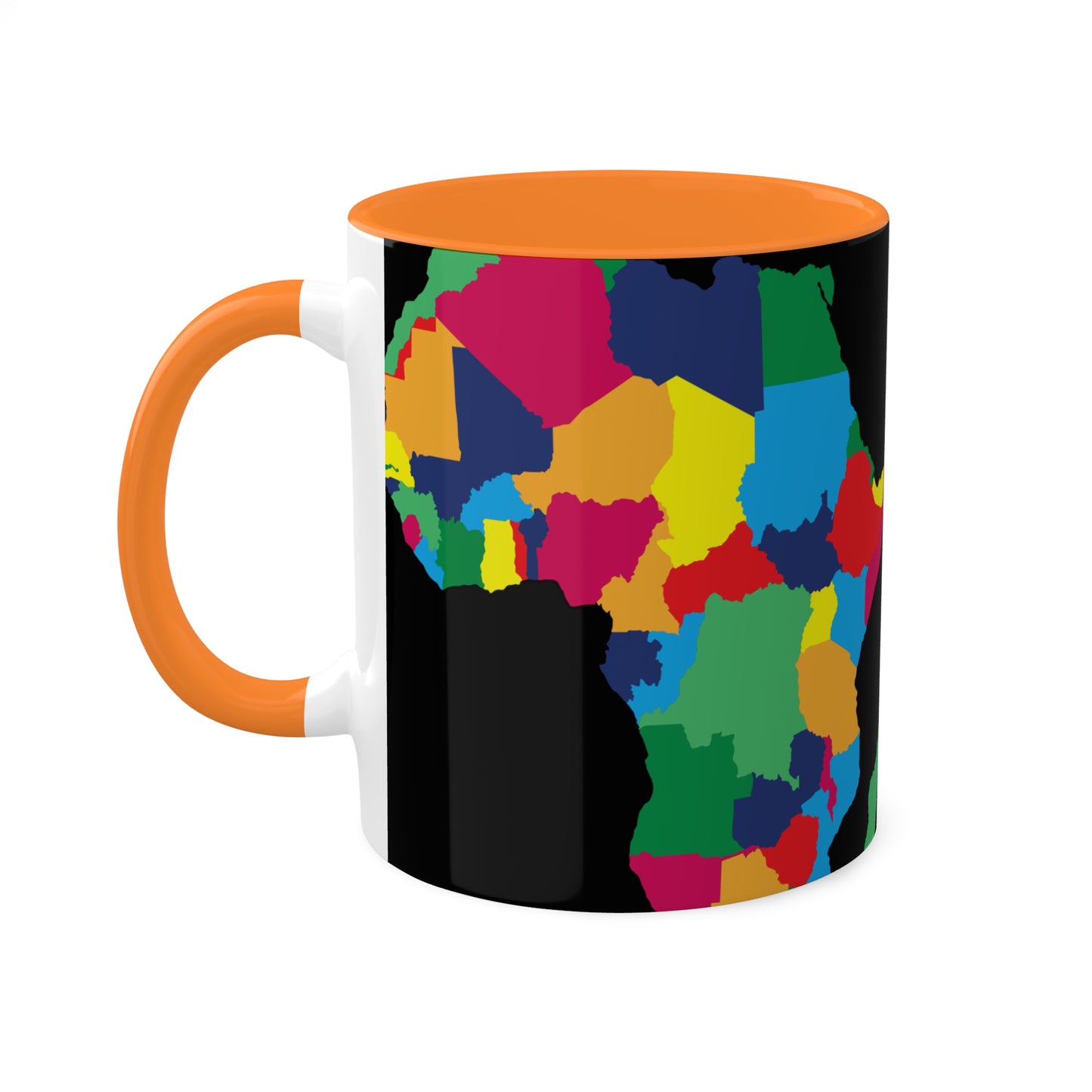 THE AFRICA MAP Colorful Mugs, 11oz by SobG Designs