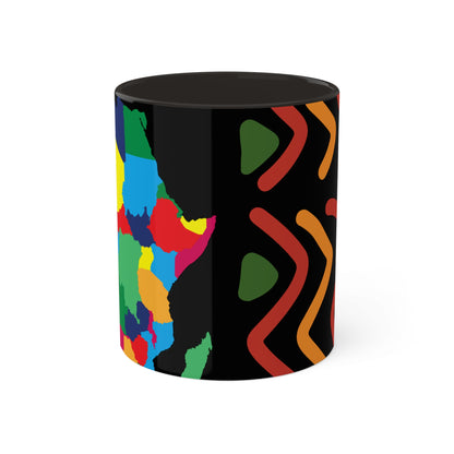 THE AFRICA MAP Colorful Mugs, 11oz by SobG Designs