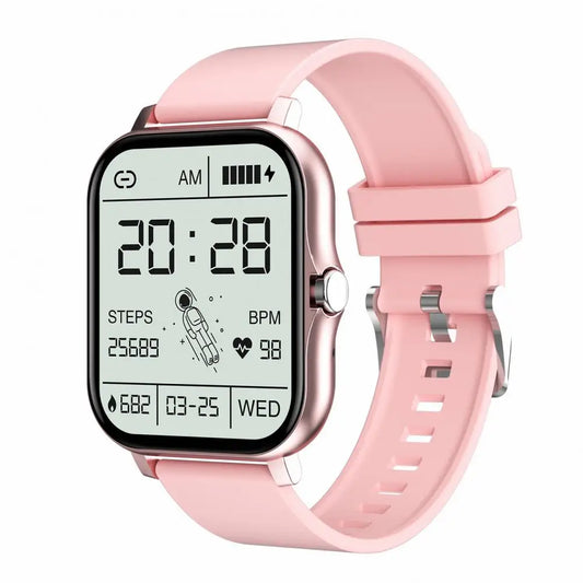 Smart Sports Watch Bluetooth Heart Rate Blood Pressure (Pink)-0