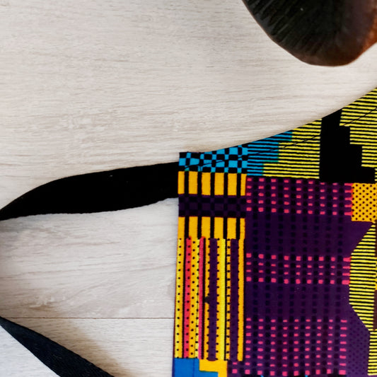 Handmade African Print Apron with Pocket | 100% African Print Fabric-1