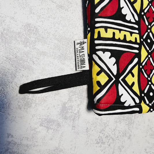 Set of 2 Oven Gloves Handmade "Mudcloth" Bogolan Print Inspired African Print-1