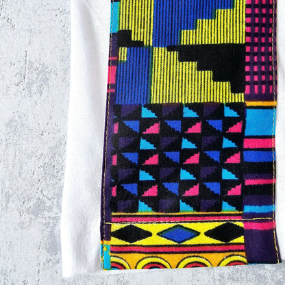 Africa Print Detailed T-Shirt | Ankara Detail and Pocket-3