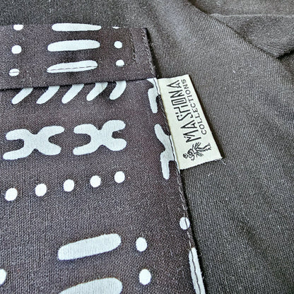 Africa Print Detailed T-Shirt | Bogolan Print Detail and Pocket-1