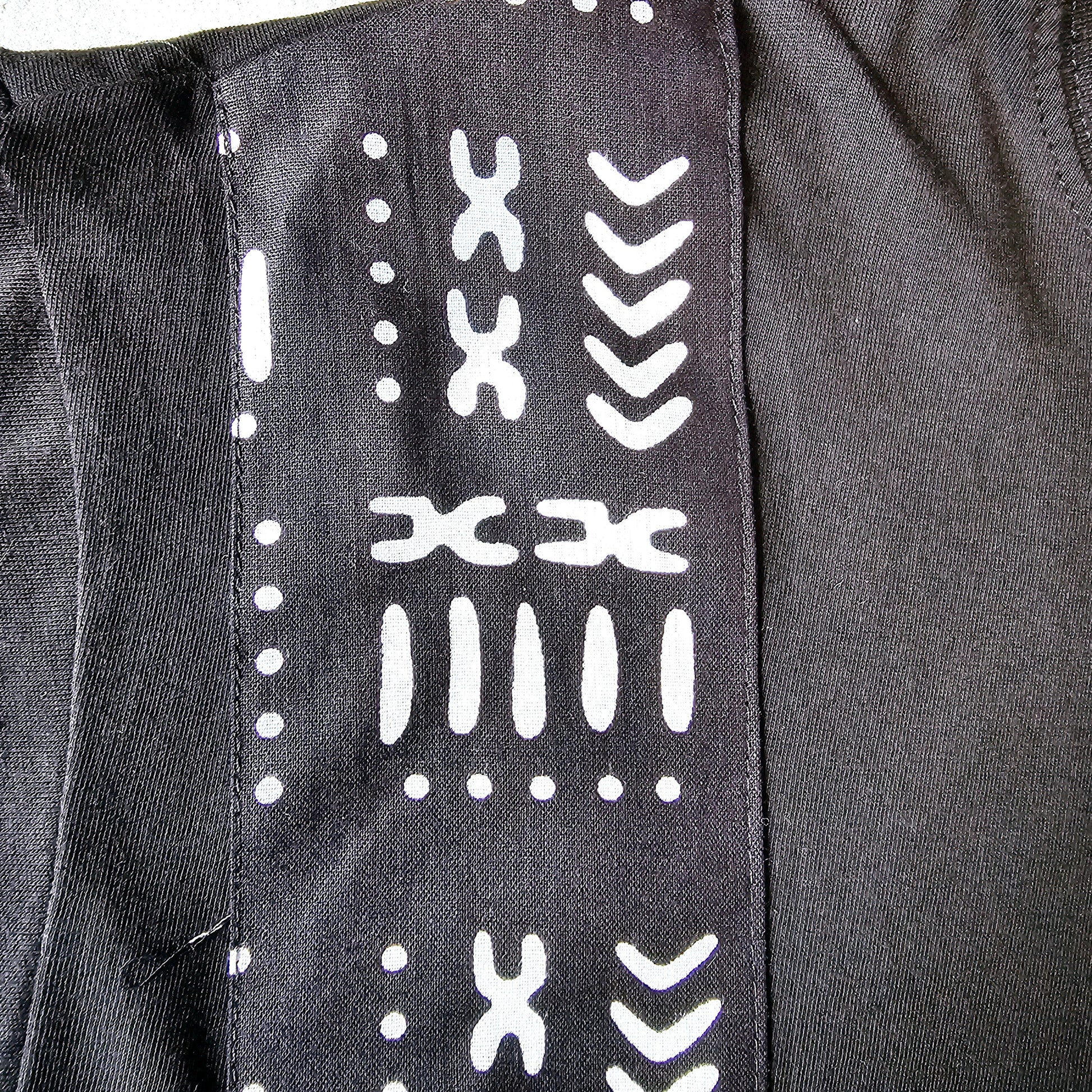 Africa Print Detailed T-Shirt | Bogolan Print Detail and Pocket-2