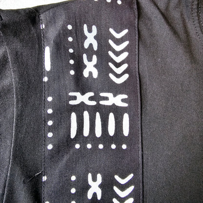 Africa Print Detailed T-Shirt | Bogolan Print Detail and Pocket-2