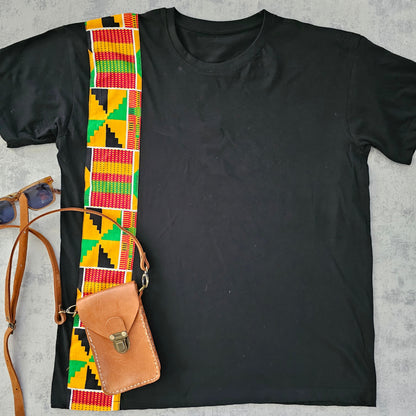 Africa Print Detailed T-Shirt | Bogolan Print Detail and Pocket-0
