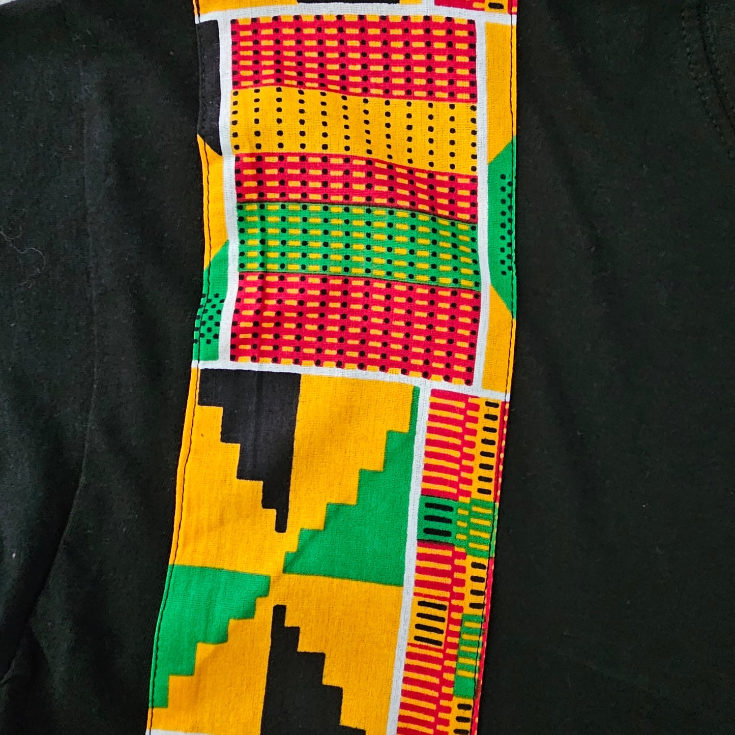 Africa Print Detailed T-Shirt | Bogolan Print Detail and Pocket-1