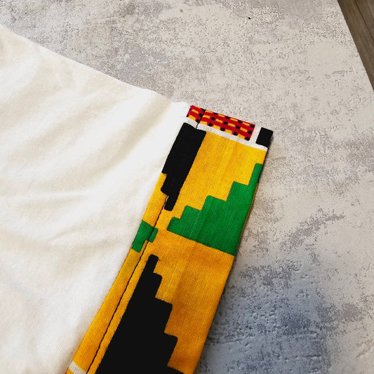 Africa Print Detailed T-Shirt | Ankara Detail and Pocket-1