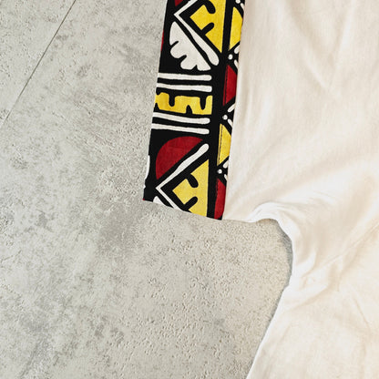 Africa Print Detailed T-Shirt | Ankara Detail and Pocket-3