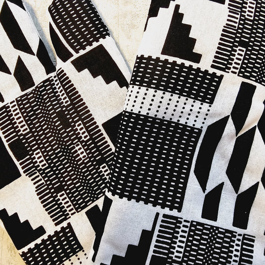 Set of 2 Oven Gloves Handmade "Mudcloth" Bogolan Print Inspired African Print-1