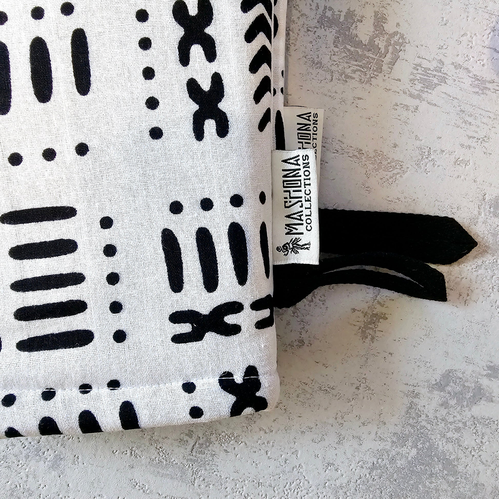Set of 2 Oven Gloves Handmade "Mudcloth" Bogolan Print Inspired African Print-1