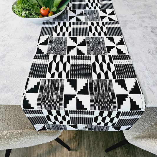Handmade Table Runner 160x35cm | 180x35 | 200x35cm | African Print "Mudcloth" Bogolan Inspired Print  Made from 100% African Print Fabric-0