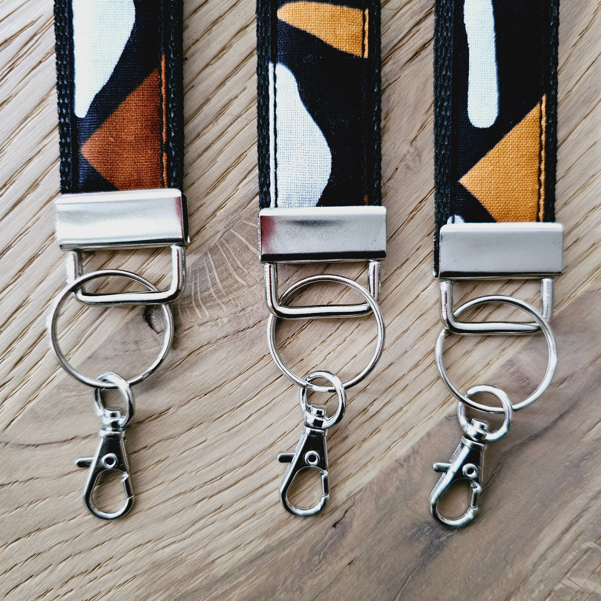 Set of 3 African Print  Key Fobs | Wristlet | Key Holder-1