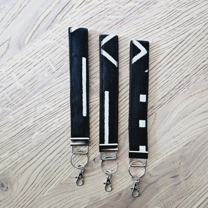 Set of 3 African Print  Key Fobs | Wristlet | Key Holder-3