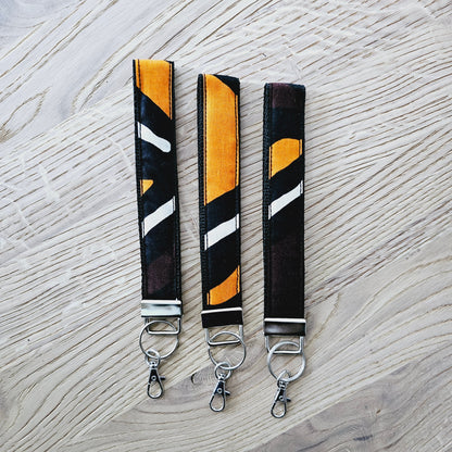 Set of 3 African Print  Key Fobs | Wristlet | Key Holder-4