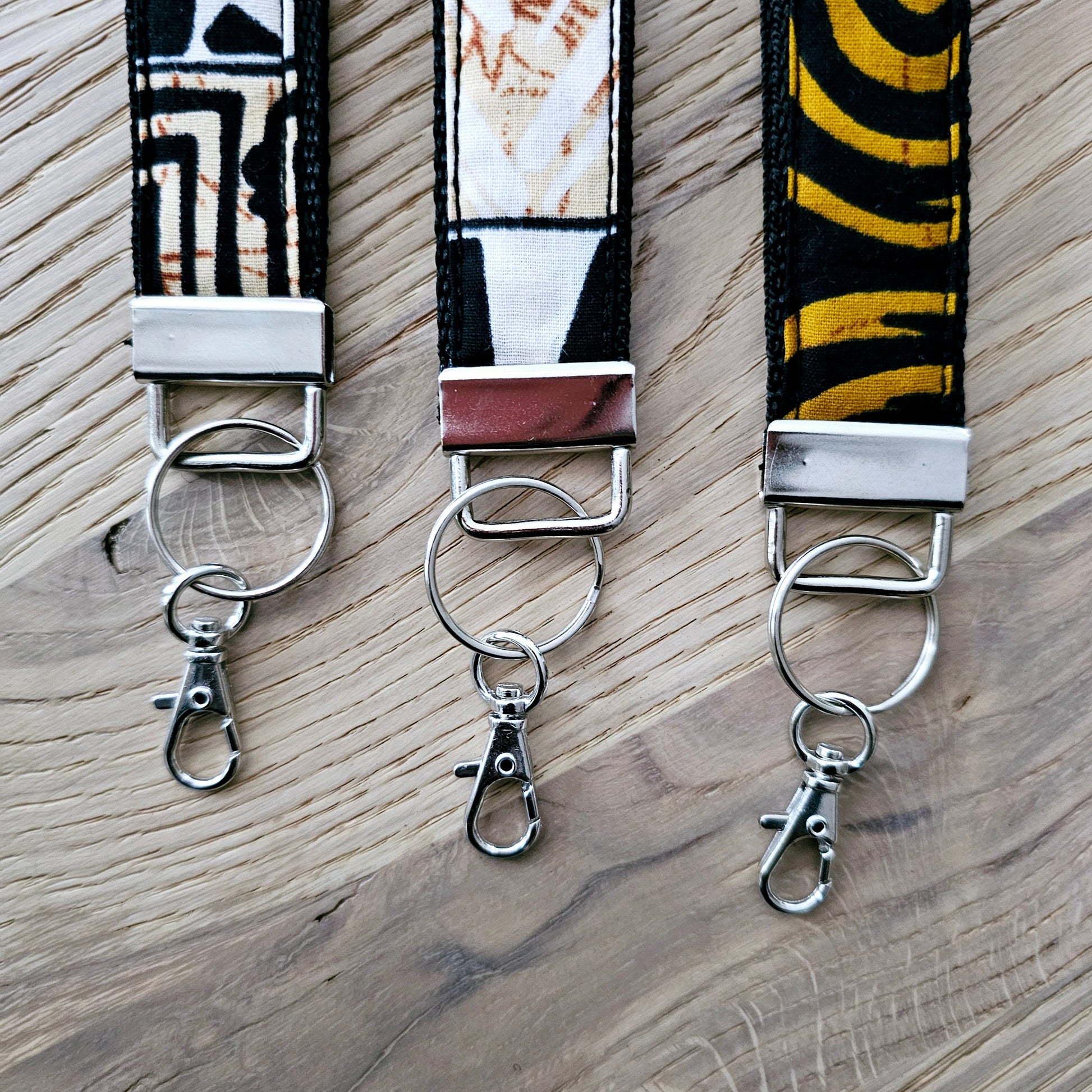 Set of 3 African Print  Key Fobs | Wristlet | Key Holder-2