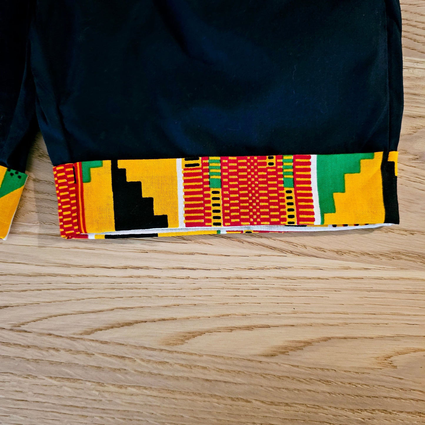 Cotton Pull-on Shorts with African Print Detail for Toddlers and Teens-1