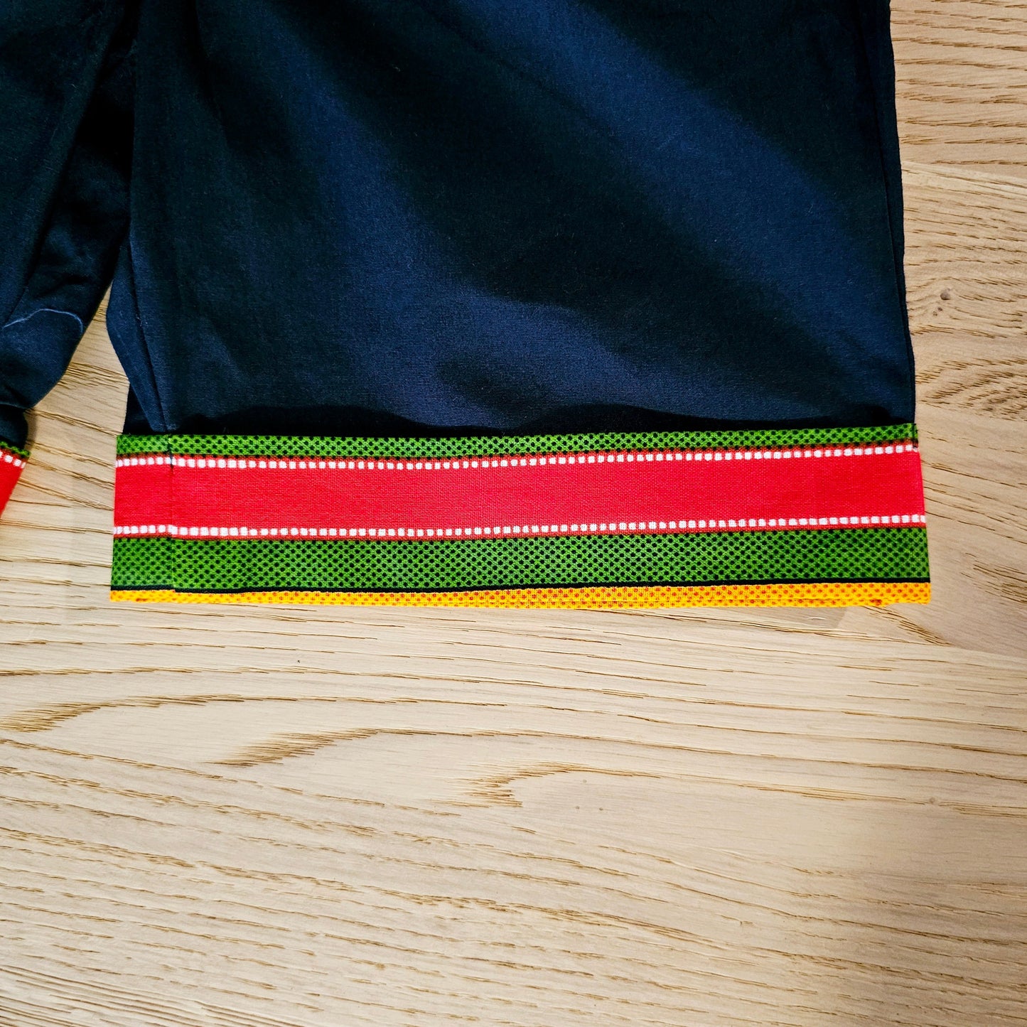 Cotton Pull-on Shorts with African Print Detail for Toddlers and Teens-2