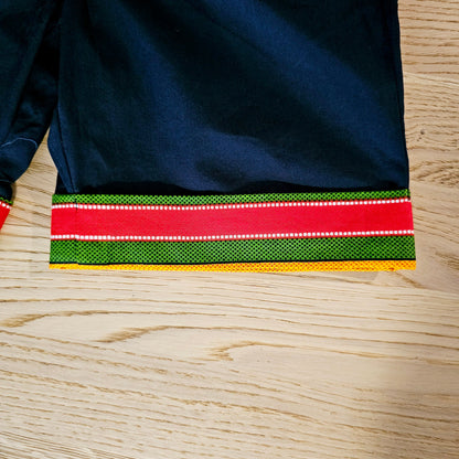 Cotton Pull-on Shorts with African Print Detail for Toddlers and Teens-2