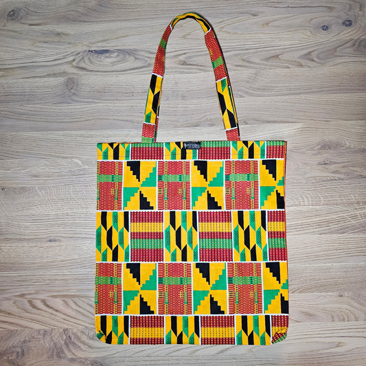 Handmade Tote Bag African Print  | Beach Bag | Shopping Bag-0