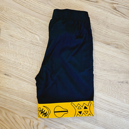 T-shirt and Cotton Pull Up Shorts Set with African Print Detail..-2