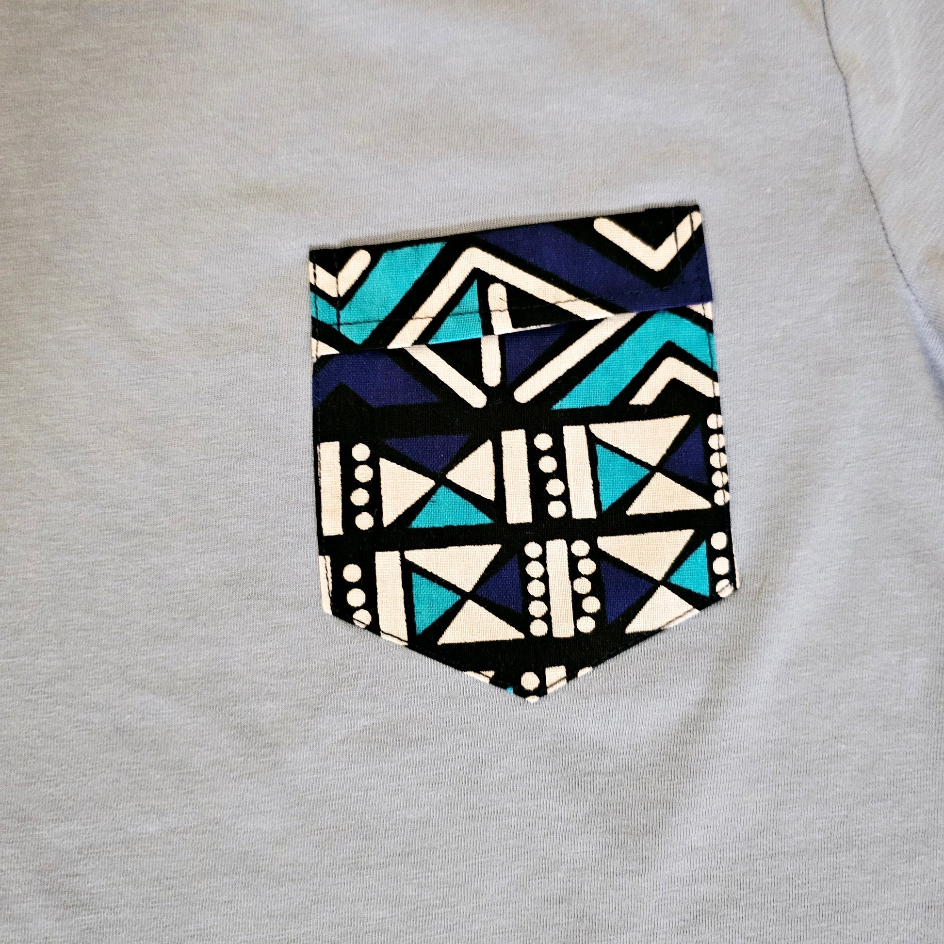 Kids T-shirt with African Ankara Print Detail | 100% cotton-2
