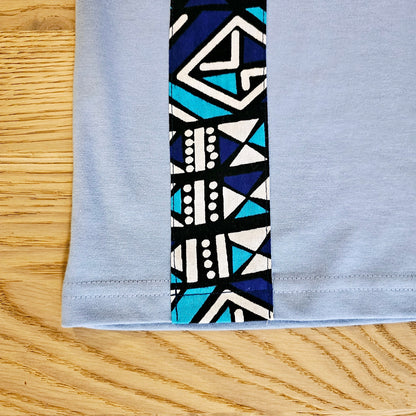 Kids T-shirt with African Ankara Print Detail | 100% cotton-3
