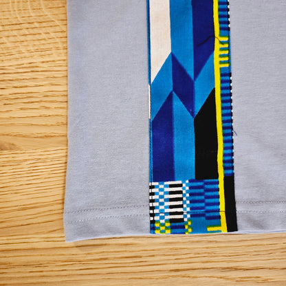 Kids T-shirt with African Ankara Print Detail | 100% cotton-3